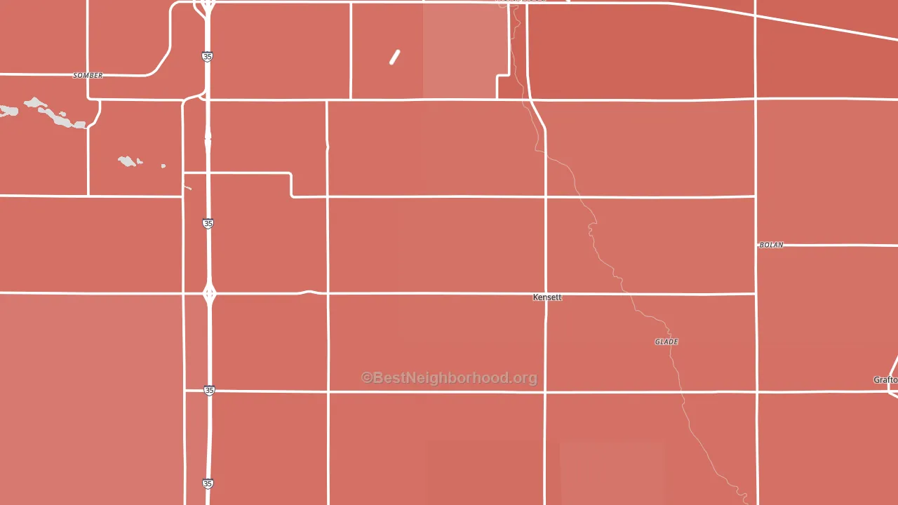 Worth County, IA block-group political-lean map