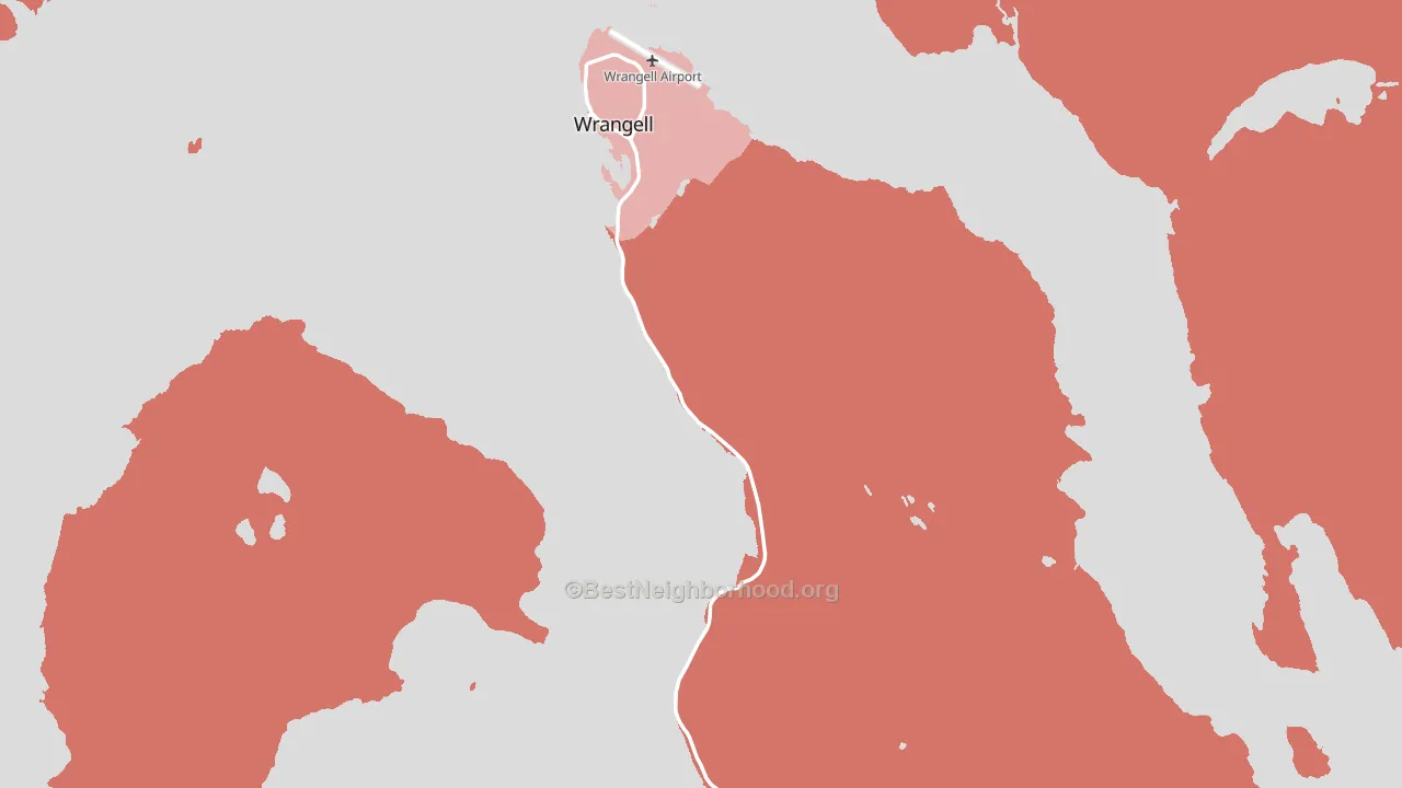 Wrangell City and Borough, AK block-group political-lean map