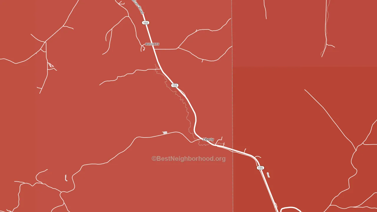 Wrights, PA block-group political-lean map