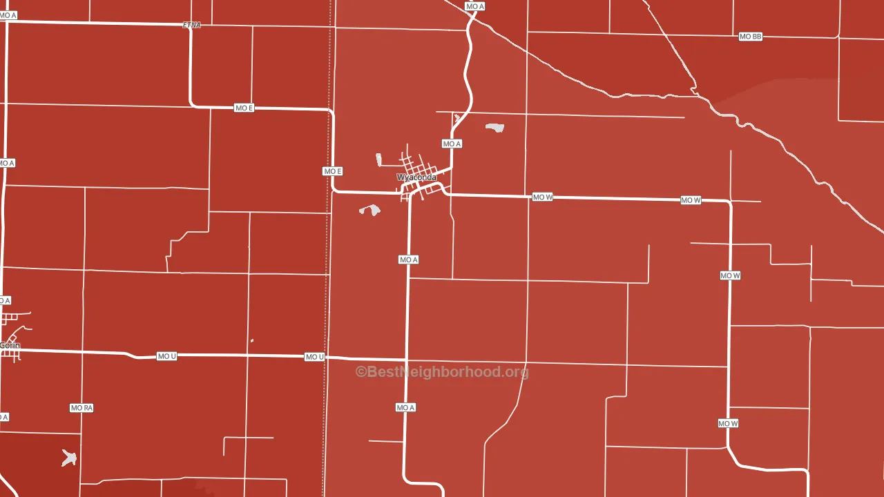 Wyaconda, MO block-group political-lean map
