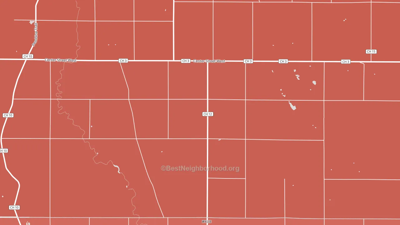 Wylie, MN block-group political-lean map