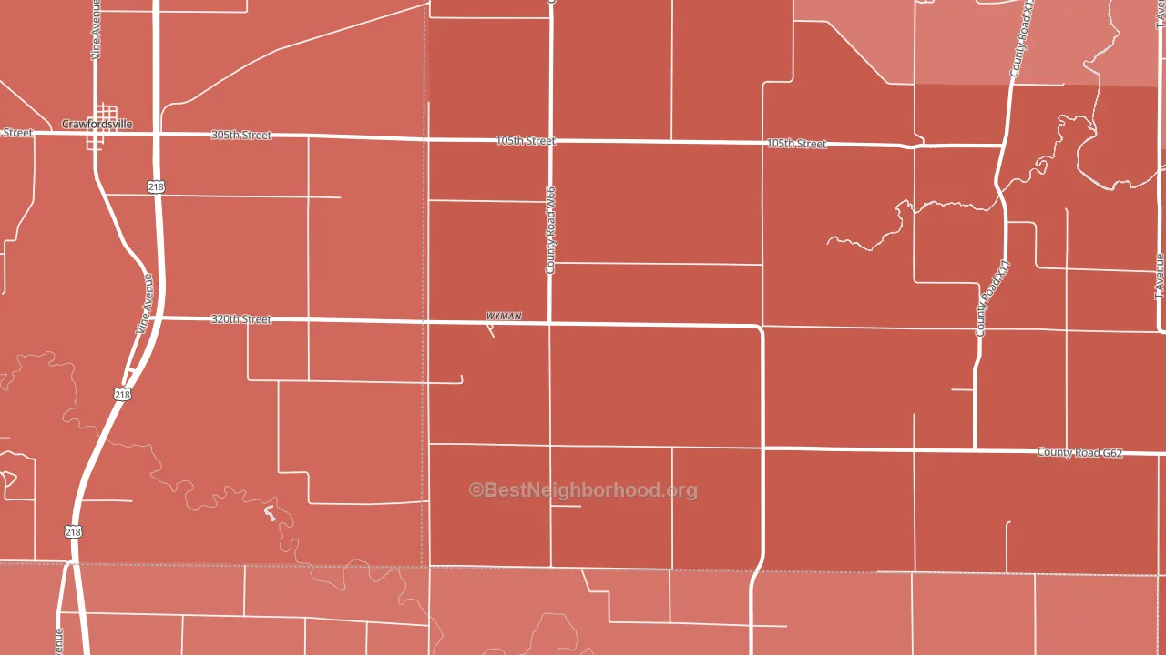 Wyman, IA block-group political-lean map