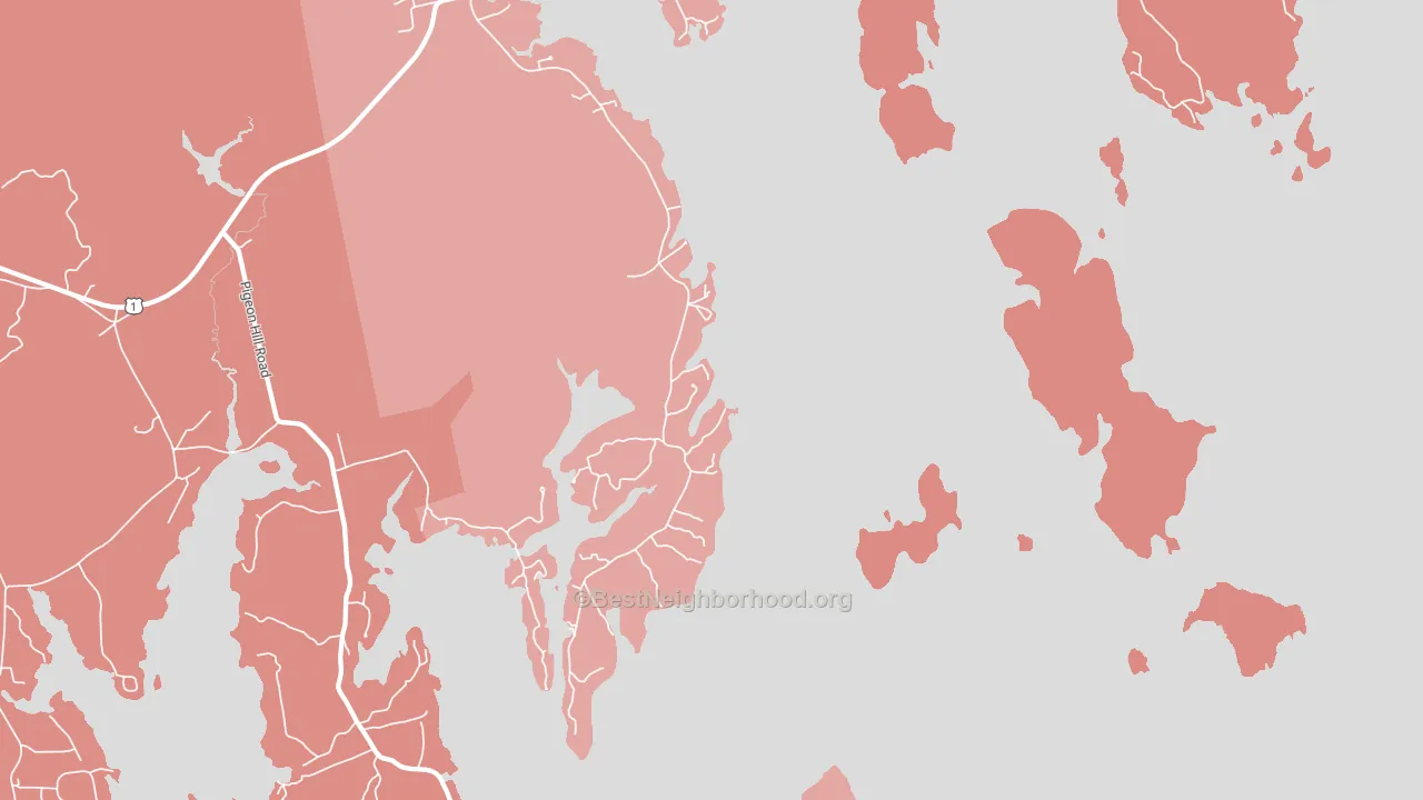 Wyman, ME block-group political-lean map