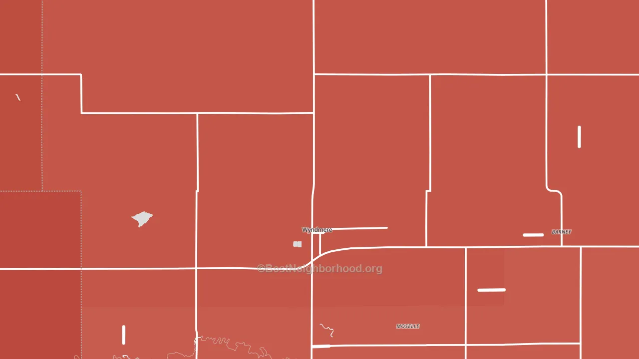 Wyndmere, ND block-group political-lean map