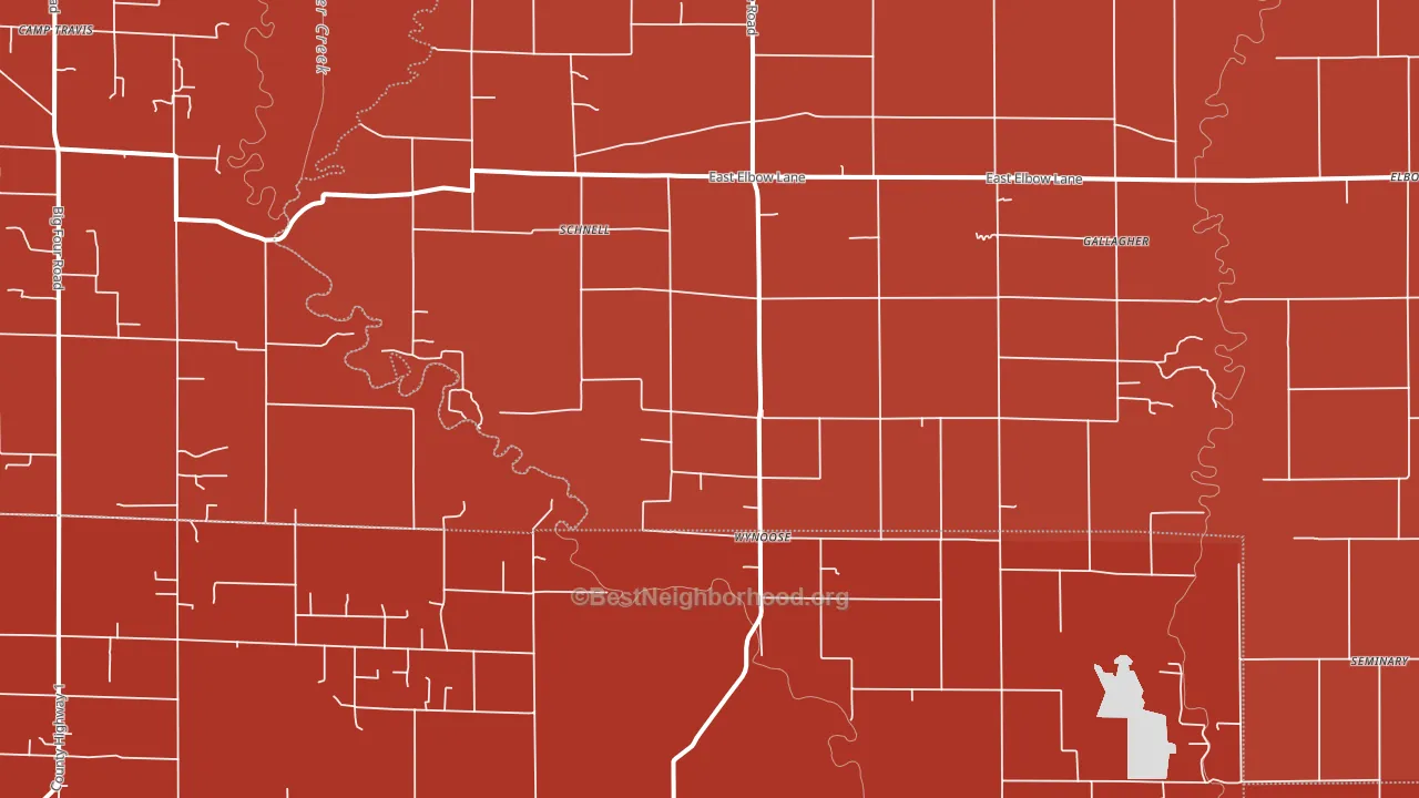 Wynoose, IL block-group political-lean map