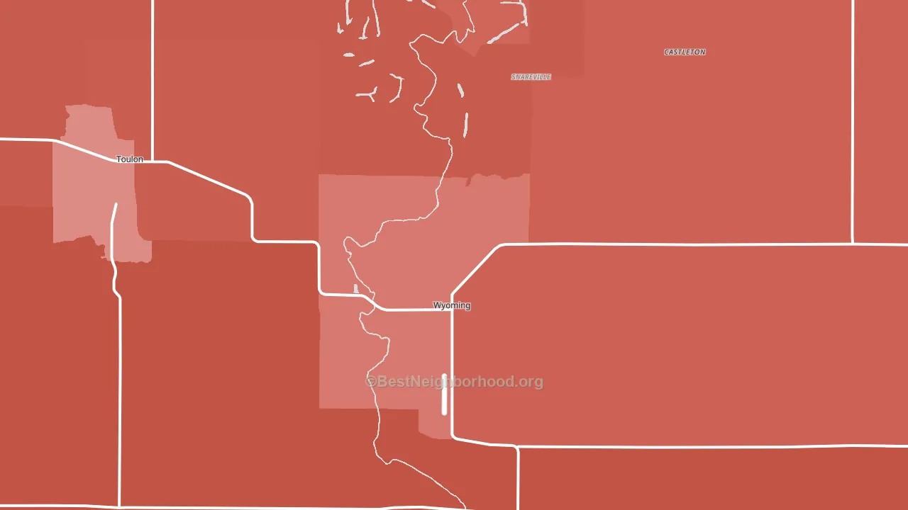 Wyoming, IL block-group political-lean map
