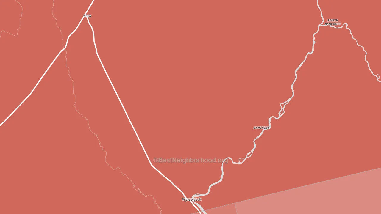 Wytopitlock, ME block-group political-lean map