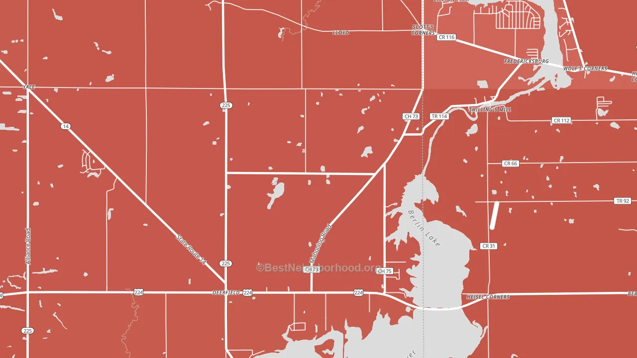 Yale, OH block-group political-lean map