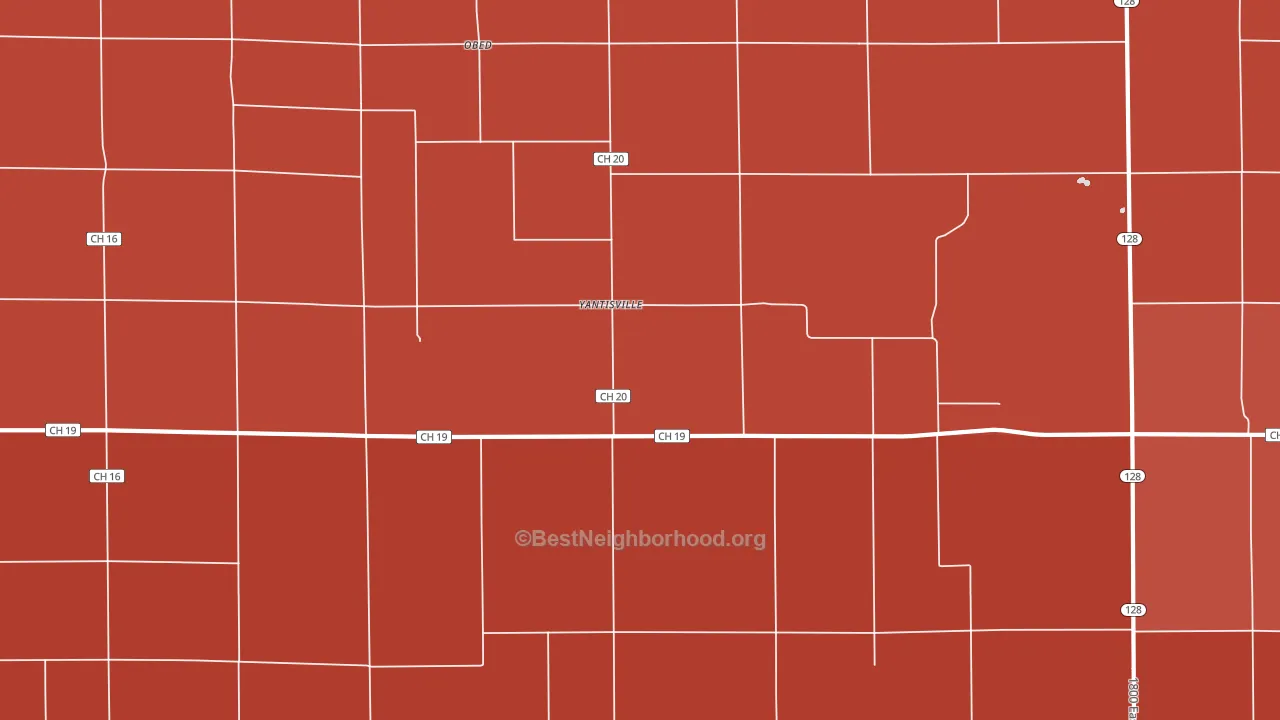 Yantisville, IL block-group political-lean map