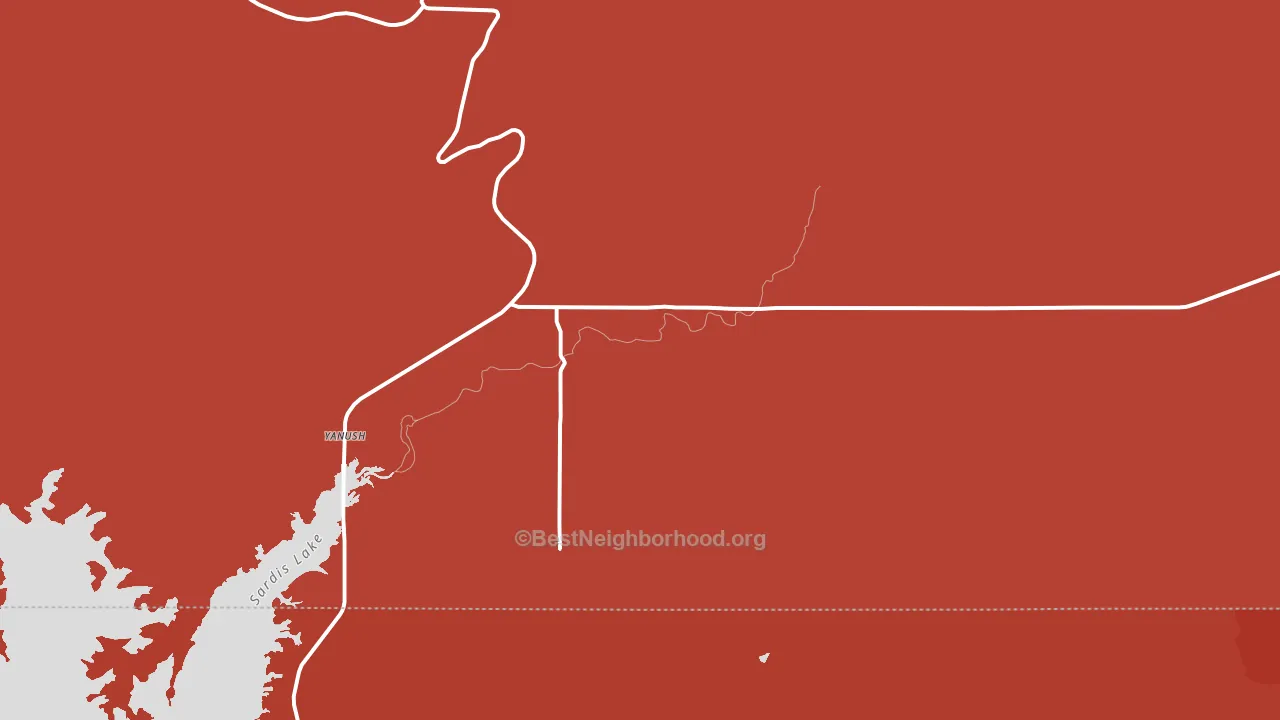 Yanush, OK block-group political-lean map