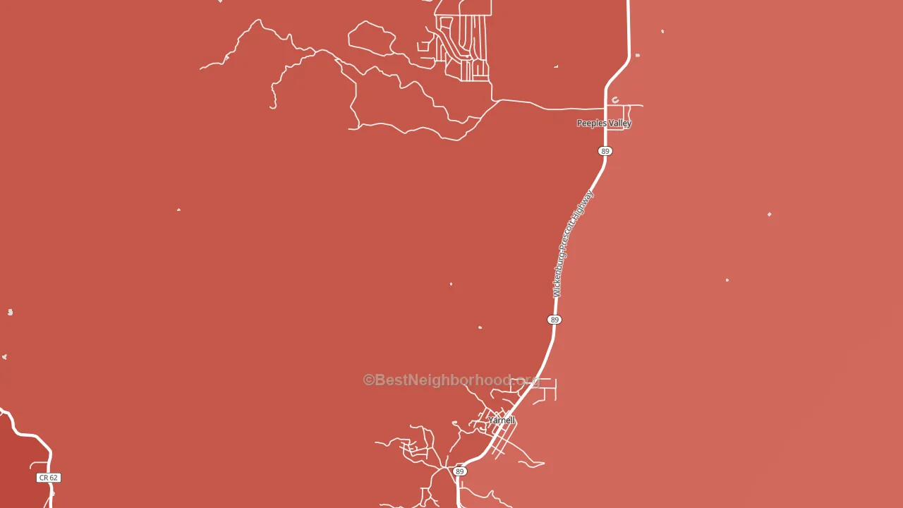 Yarnell, AZ block-group political-lean map