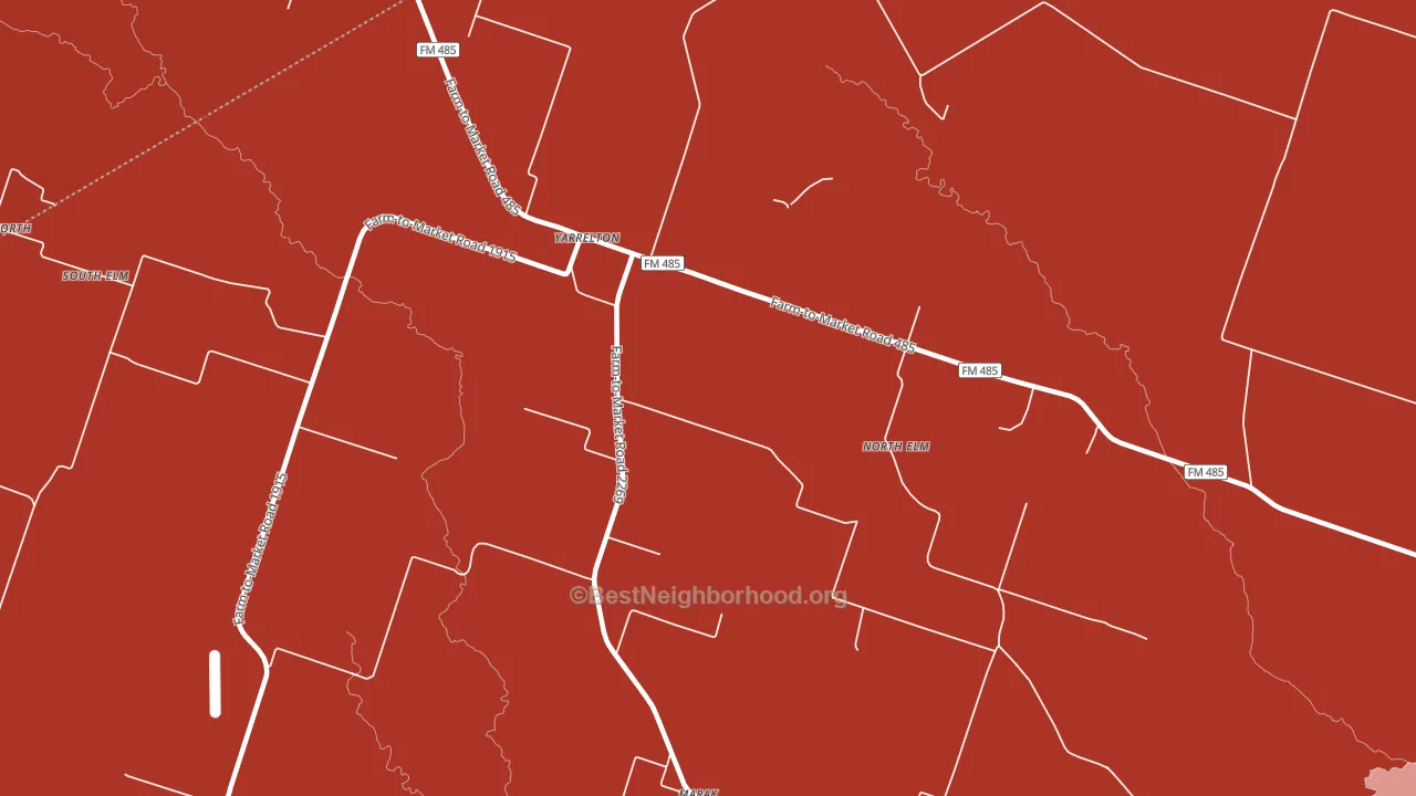 Yarrelton, TX block-group political-lean map