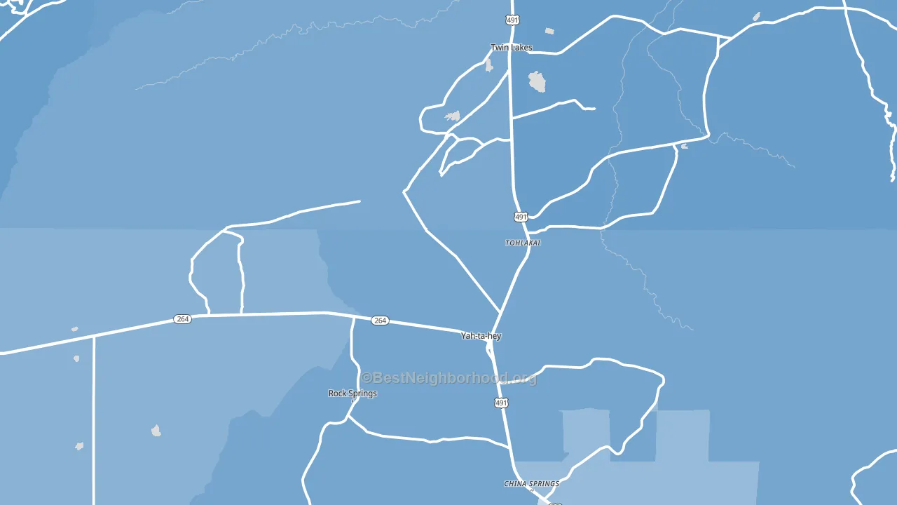 Yatahey, NM block-group political-lean map