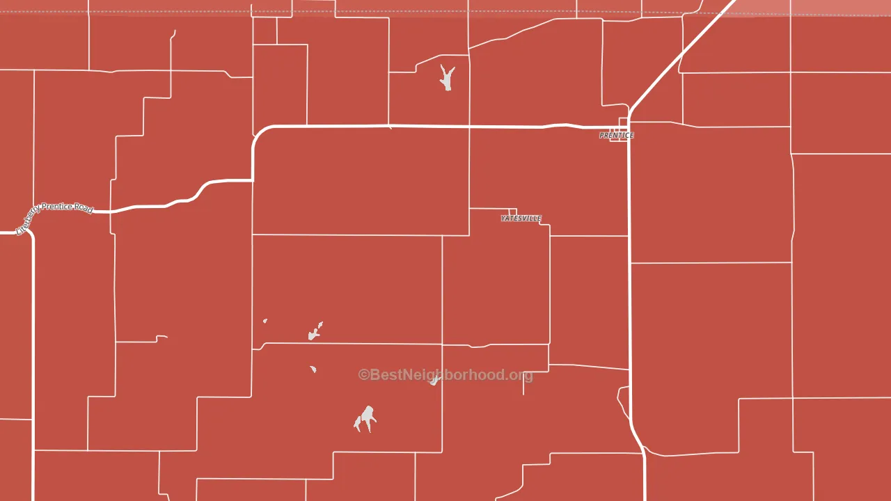 Yatesville, IL block-group political-lean map