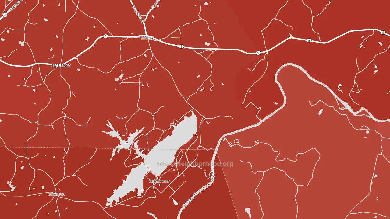 Yellow Dirt, GA block-group political-lean map