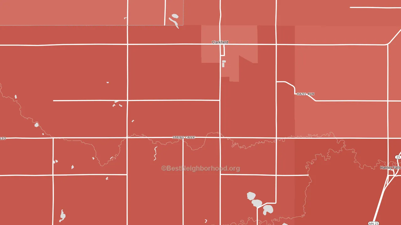 Yellow Medicine County, MN block-group political-lean map