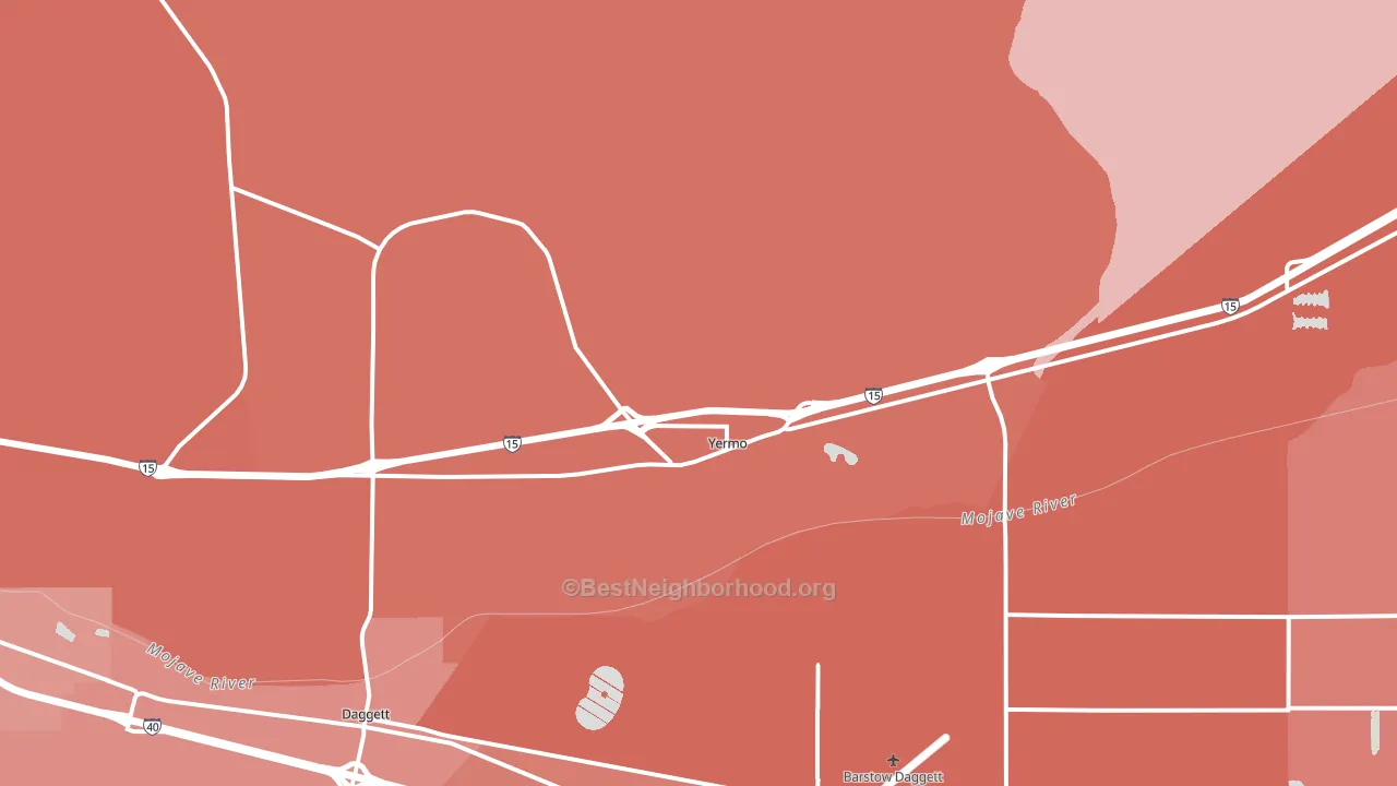 Yermo, CA block-group political-lean map