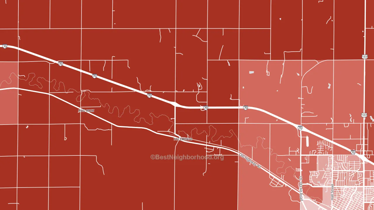 Yocemento, KS block-group political-lean map
