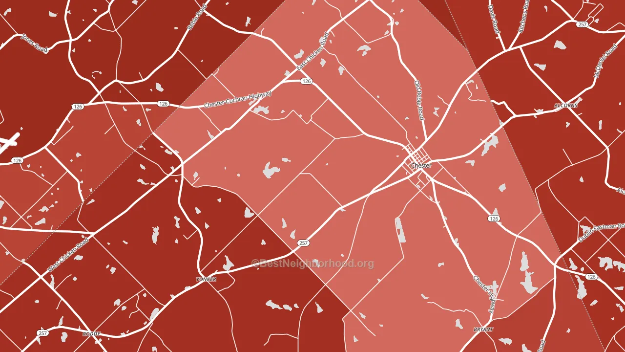 Yonkers, GA block-group political-lean map