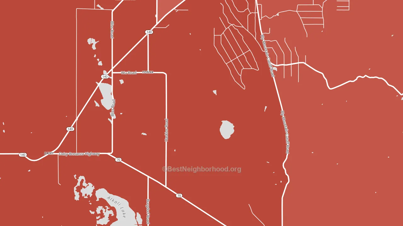Yonna, OR block-group political-lean map