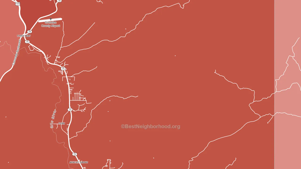 York, AZ block-group political-lean map