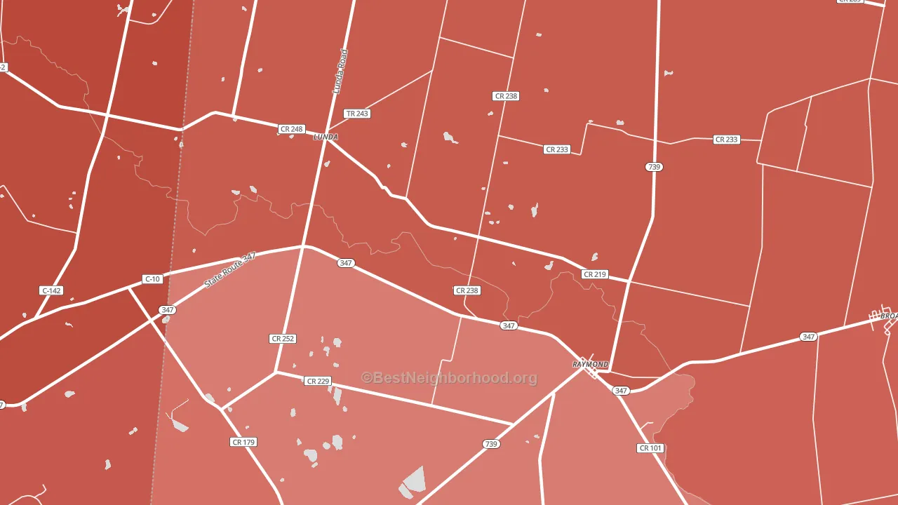 York Center, OH block-group political-lean map