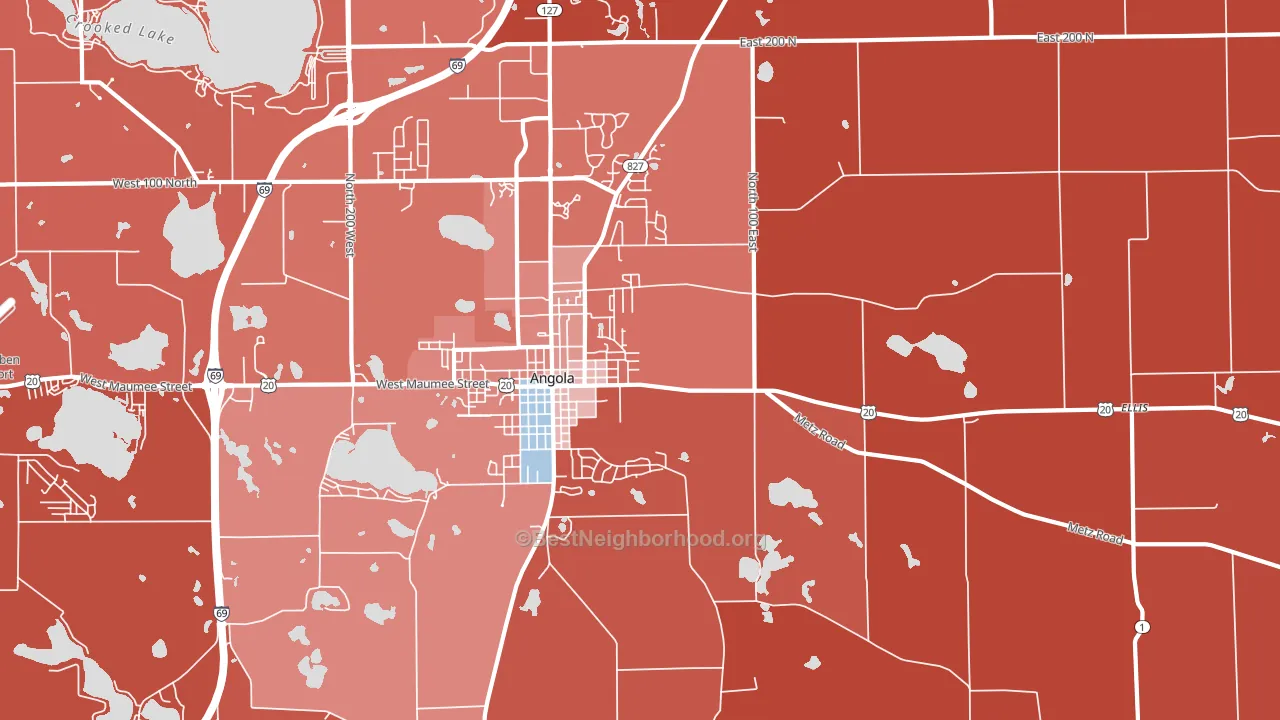 York, IN block-group political-lean map