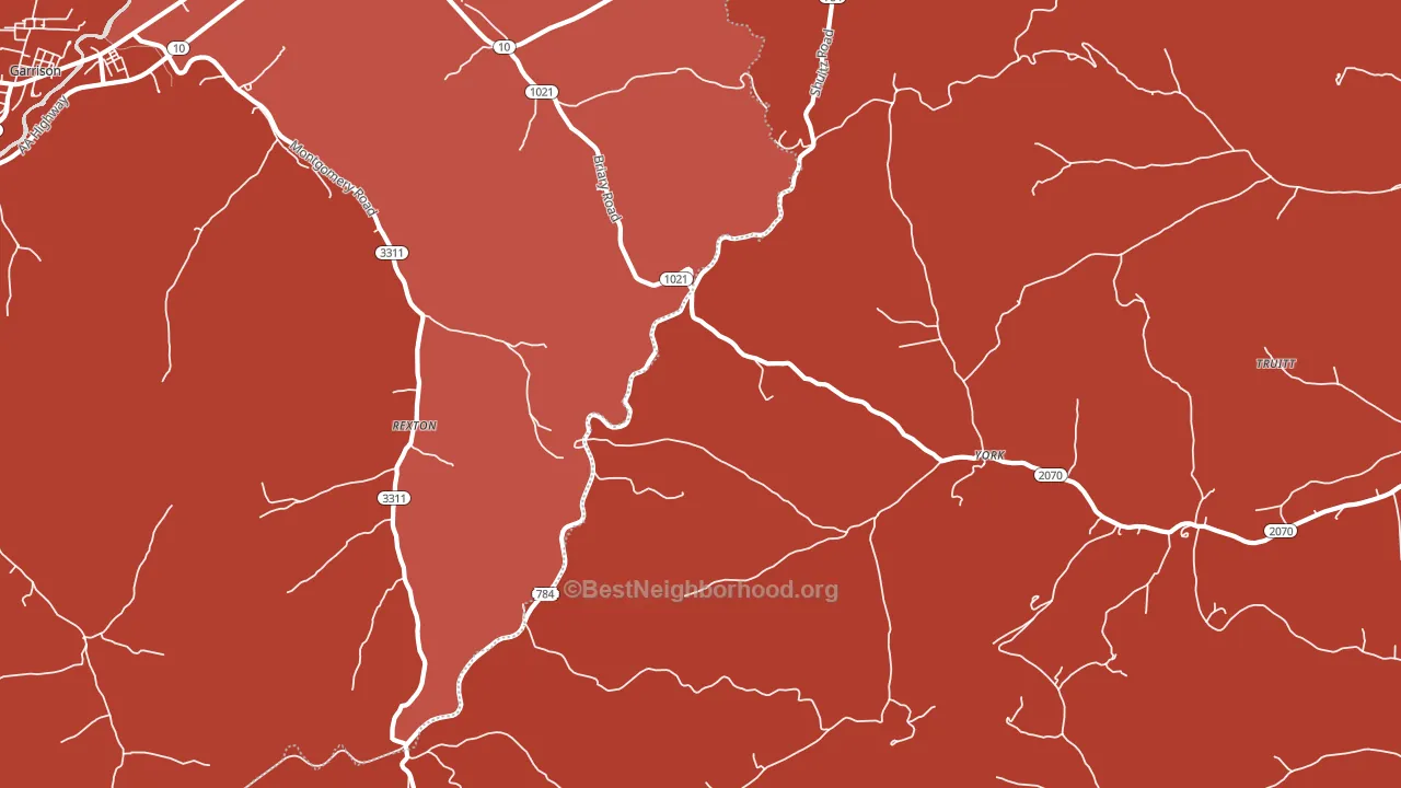 York, KY block-group political-lean map
