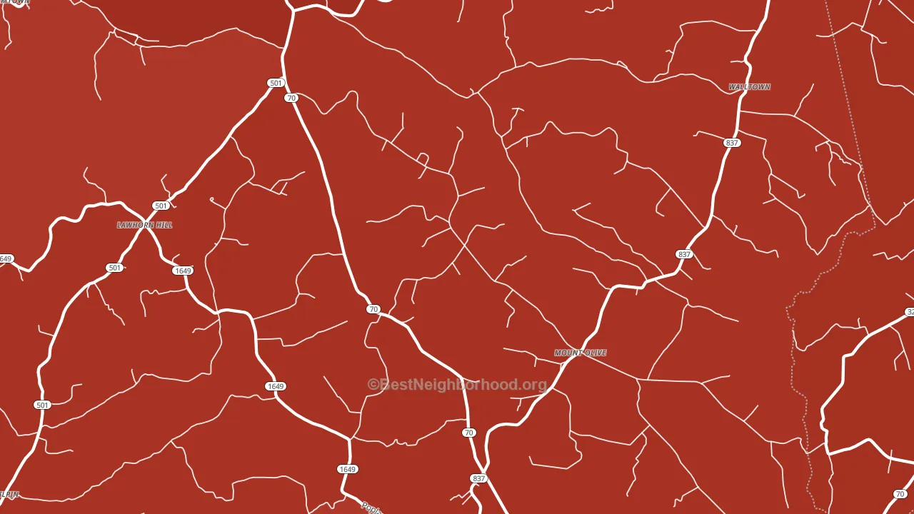 Yosemite, KY block-group political-lean map