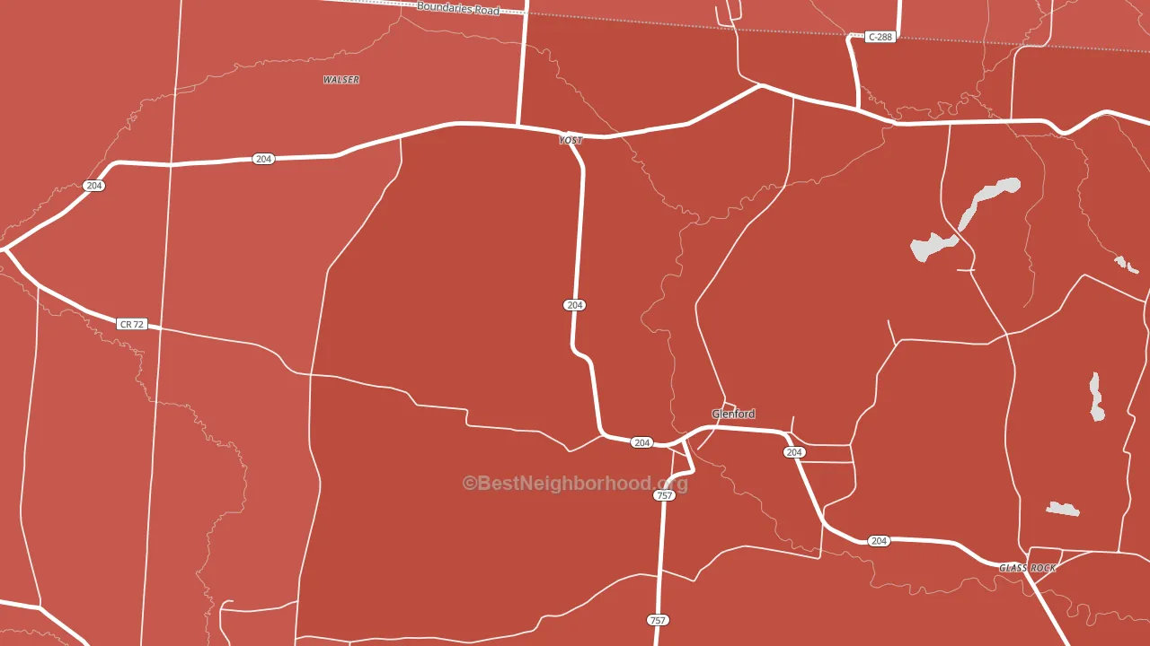 Yost, OH block-group political-lean map