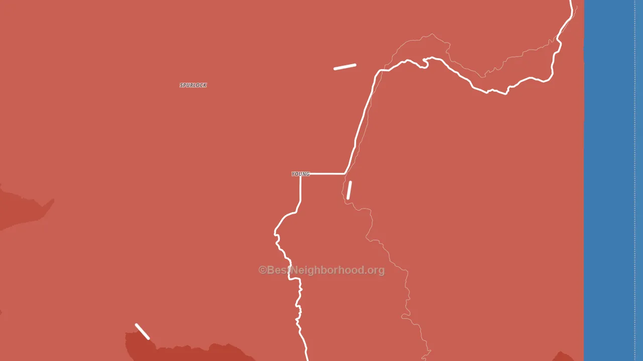 Young, AZ block-group political-lean map