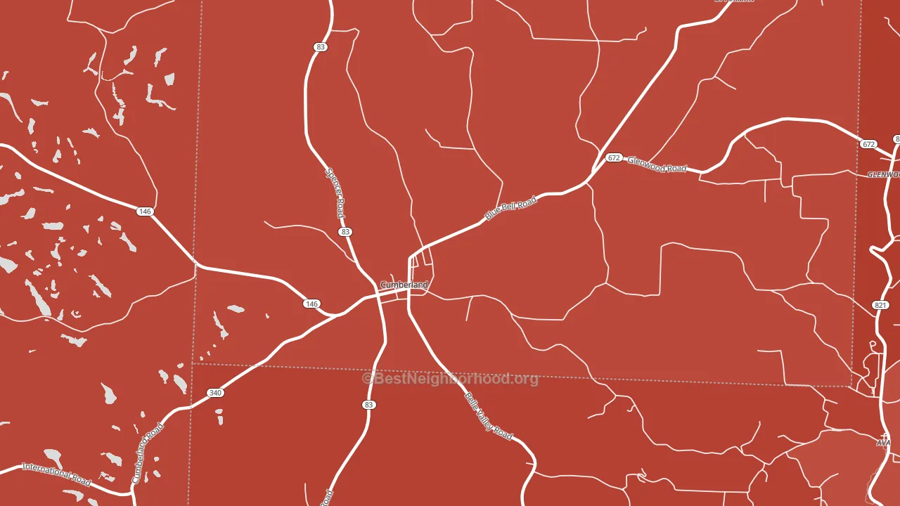 Young Hickory, OH block-group political-lean map