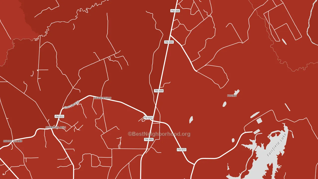 Young, TX block-group political-lean map