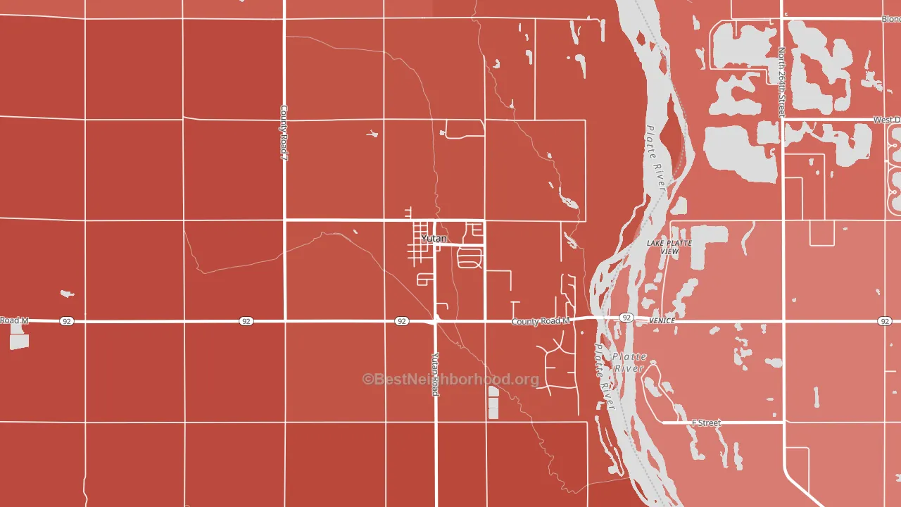 Yutan, NE block-group political-lean map