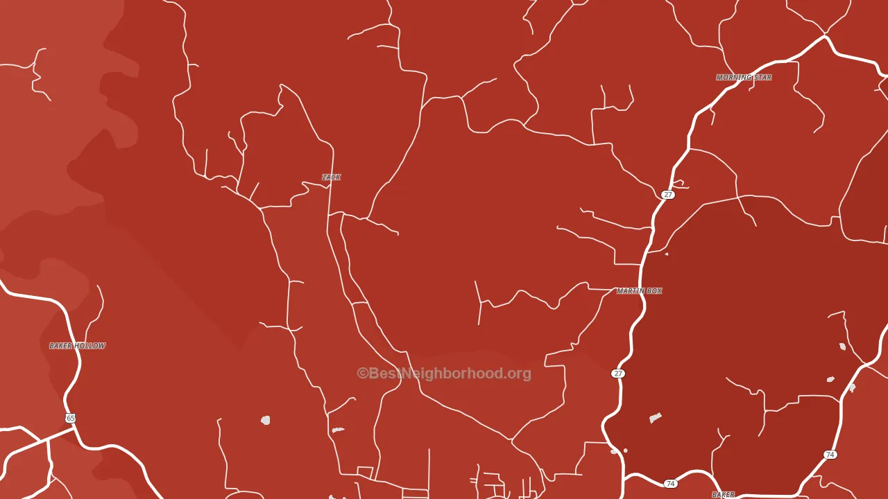 Zack, AR block-group political-lean map