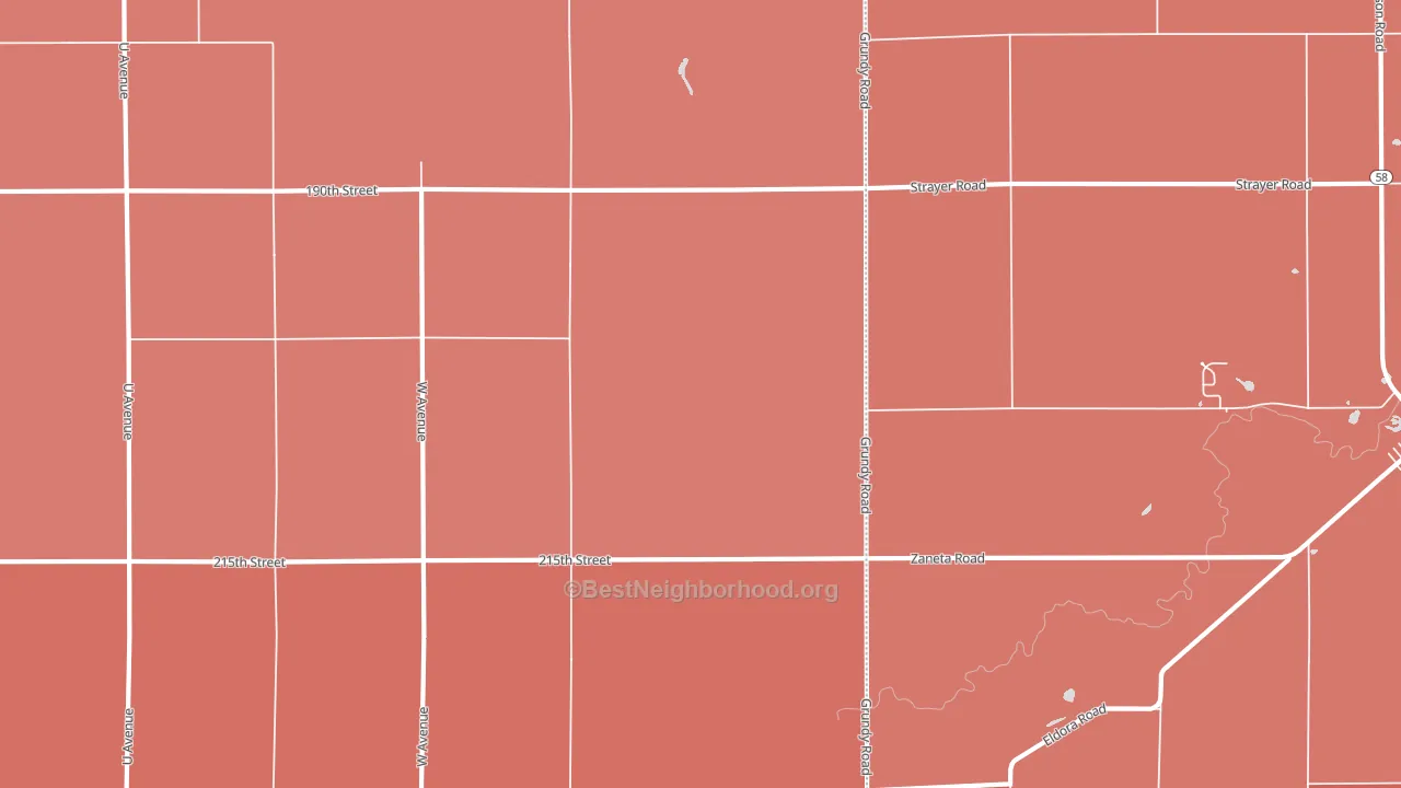 Zaneta, IA block-group political-lean map