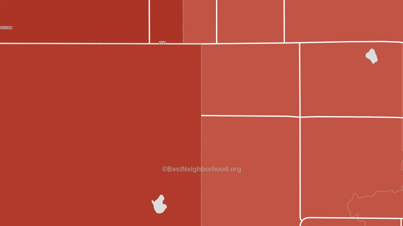 Zell, SD block-group political-lean map
