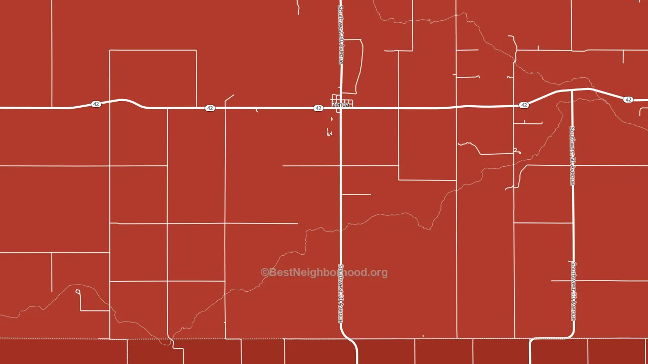 Zenda, KS block-group political-lean map