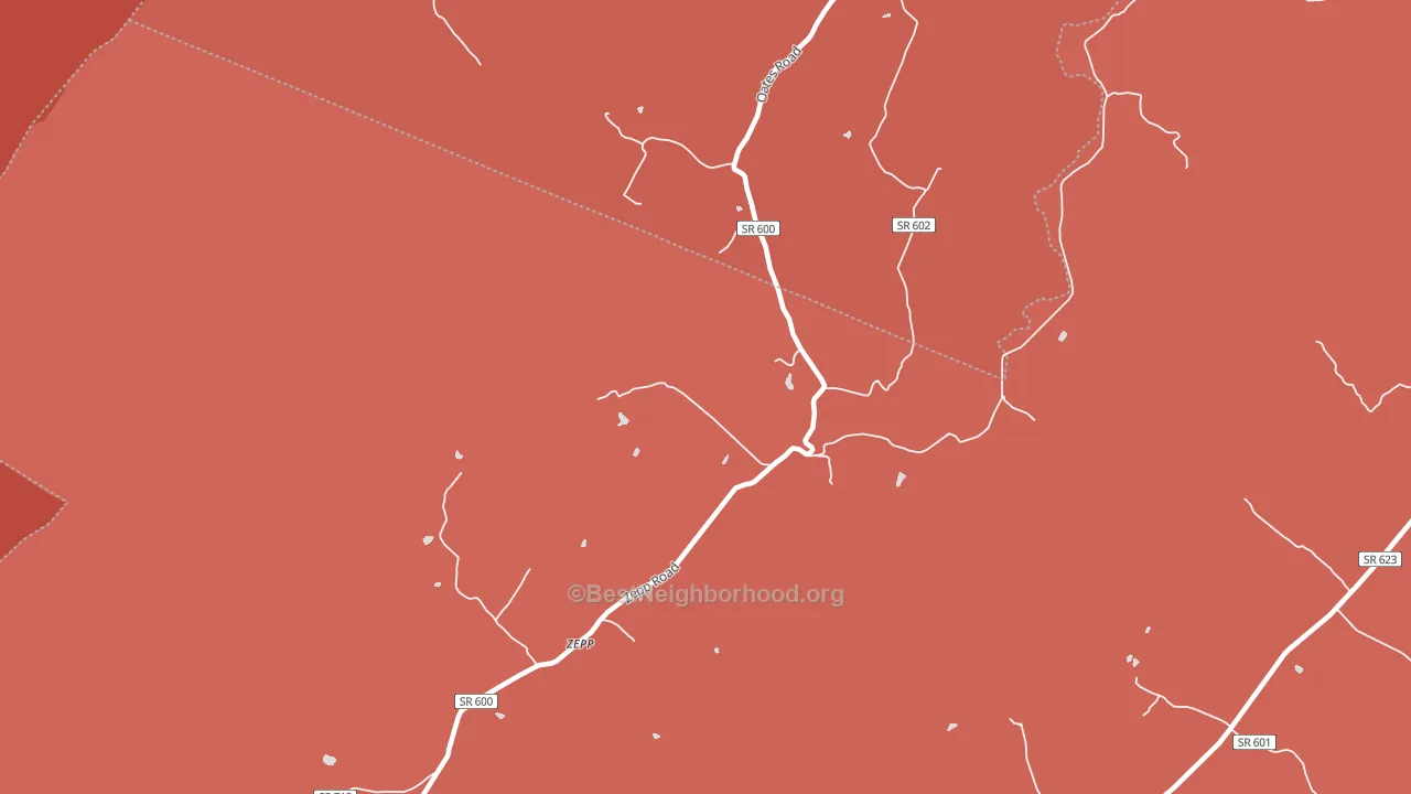 Zepp, VA block-group political-lean map