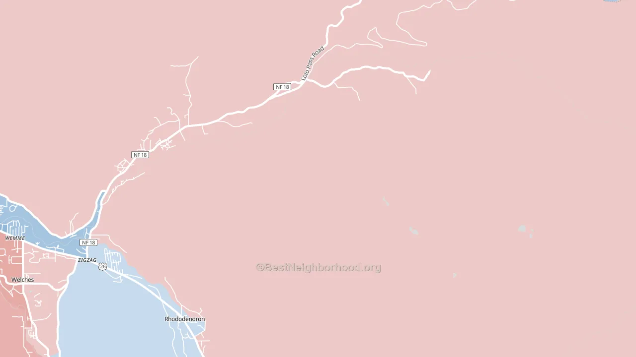 Zigzag, OR block-group political-lean map