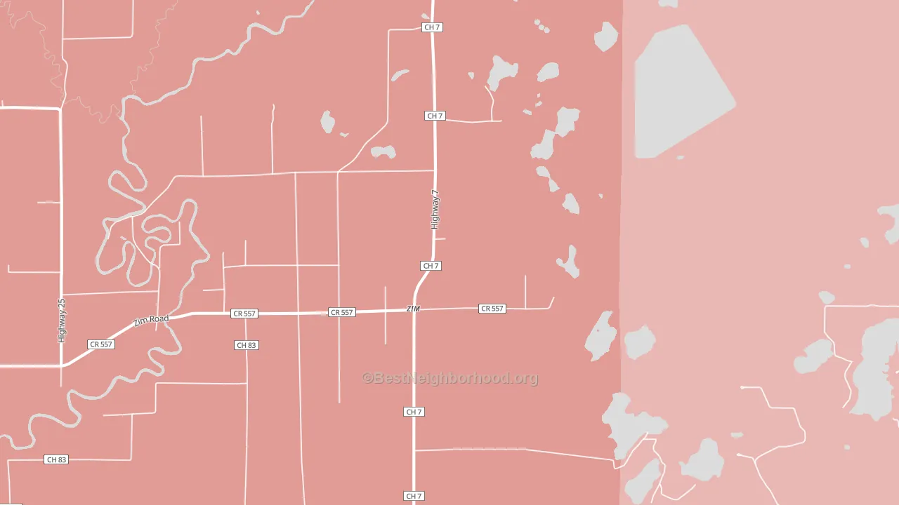 Zim, MN block-group political-lean map