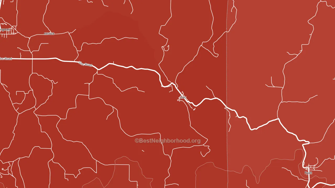 Zinc, AR block-group political-lean map