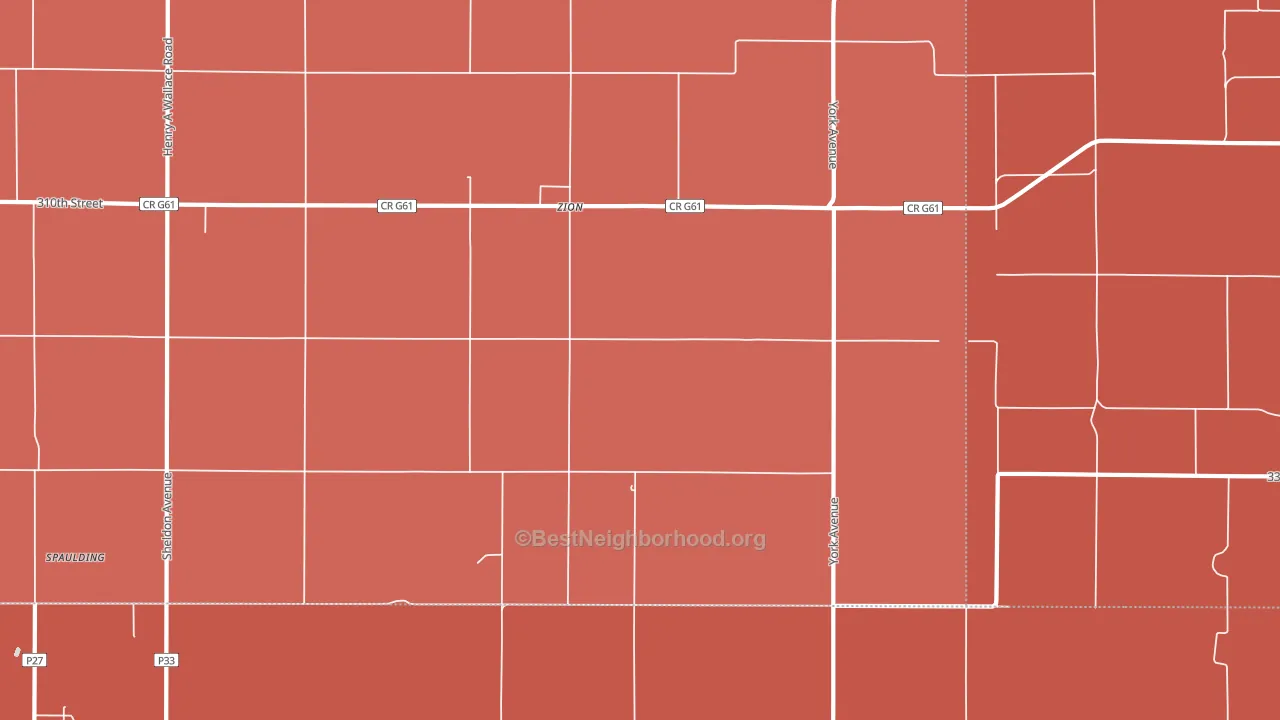 Zion, IA block-group political-lean map
