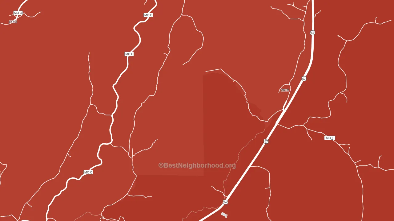 Zion, MO block-group political-lean map