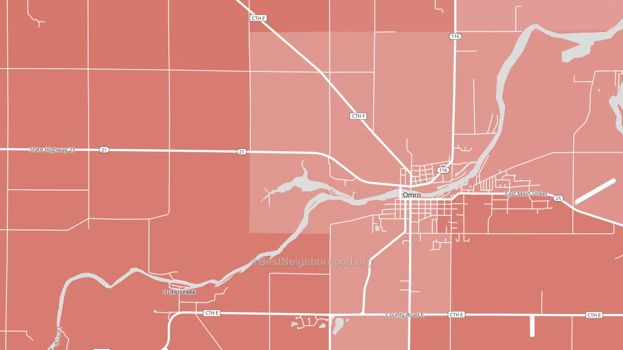 Zion, WI block-group political-lean map
