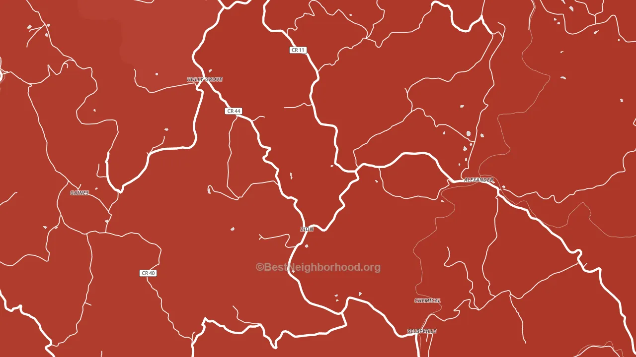 Zion, WV block-group political-lean map