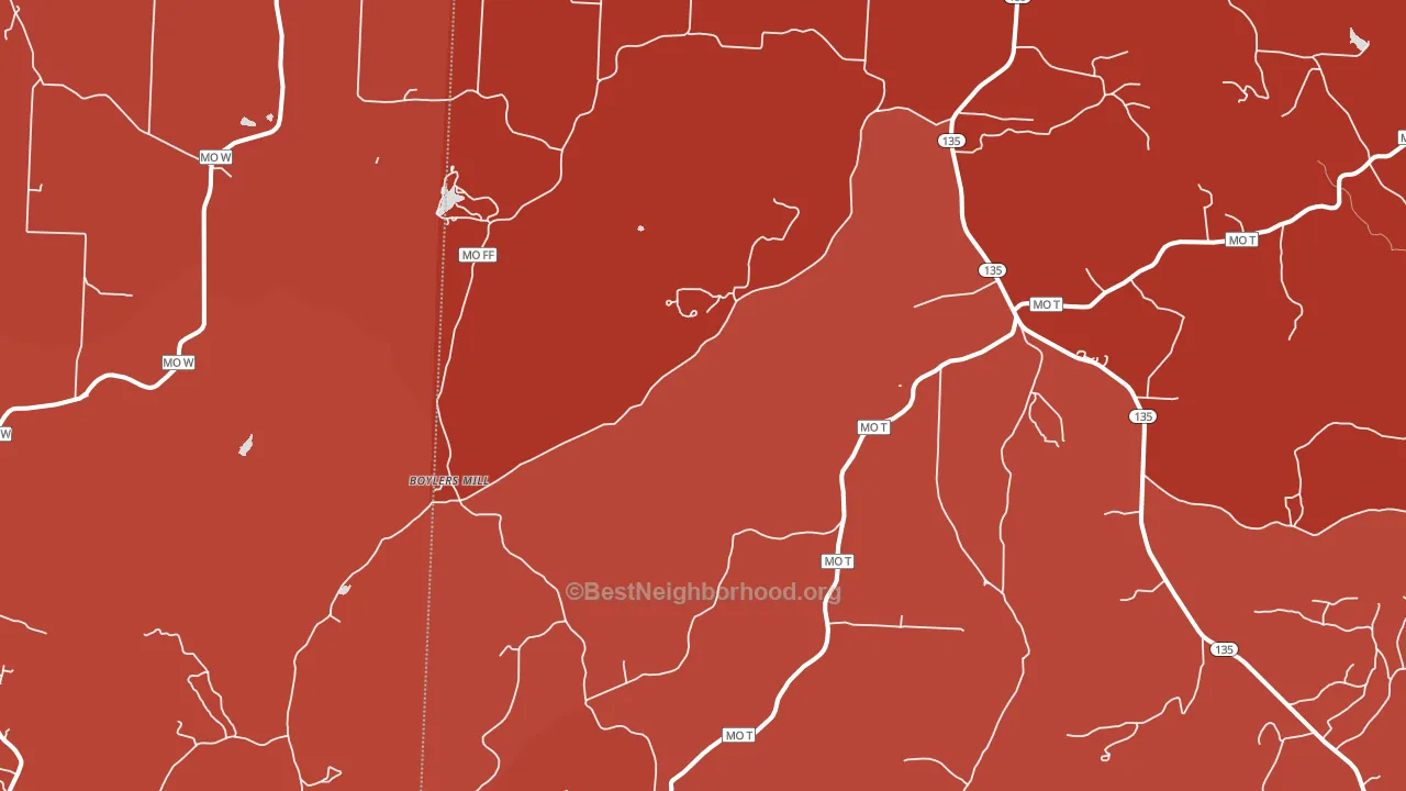 Zora, MO block-group political-lean map