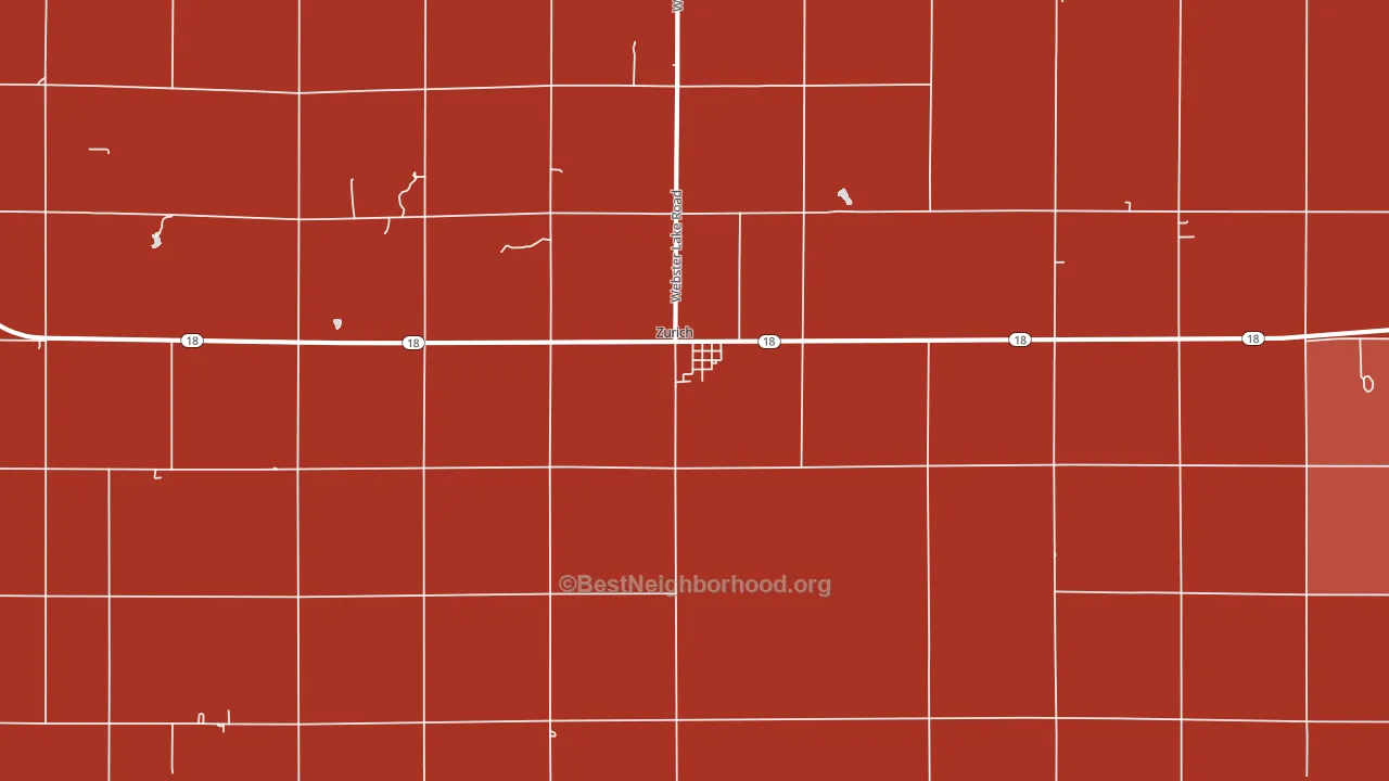 Zurich, KS block-group political-lean map