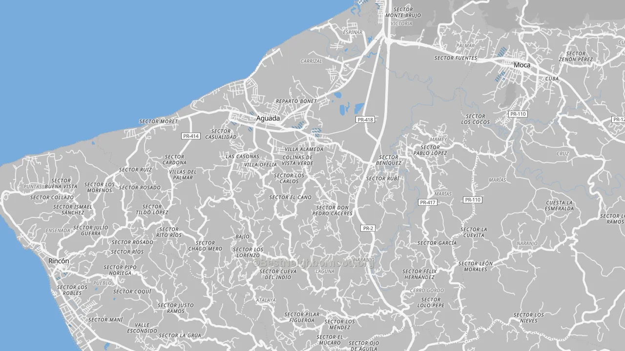 Transit Grade map of 00602, PR