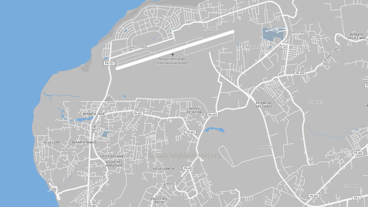 Transit Grade map of 00604, PR